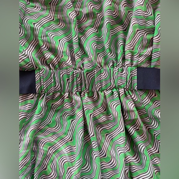 Alessandro Dell’Aqua Green Multicolour Pattern Printed Midi Dress - Picture 3 of 7